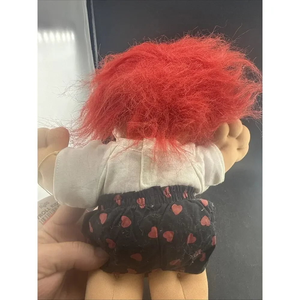 Vintage Russ Berrie Troll Kidz Doll Red Hair 100% Huggable Hearts w/ Tag